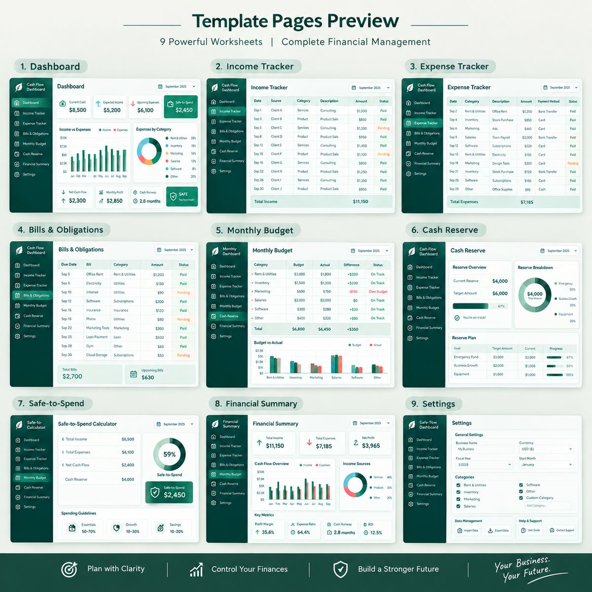 Small Business Cash Flow Dashboard