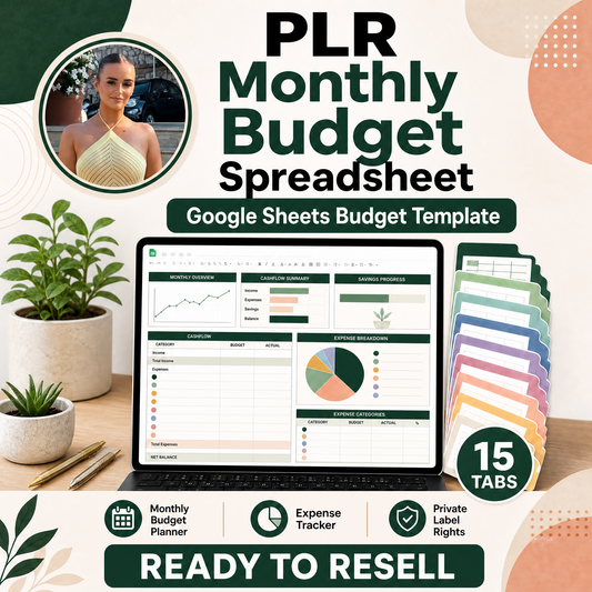 PLR Monthly Budget Spreadsheet