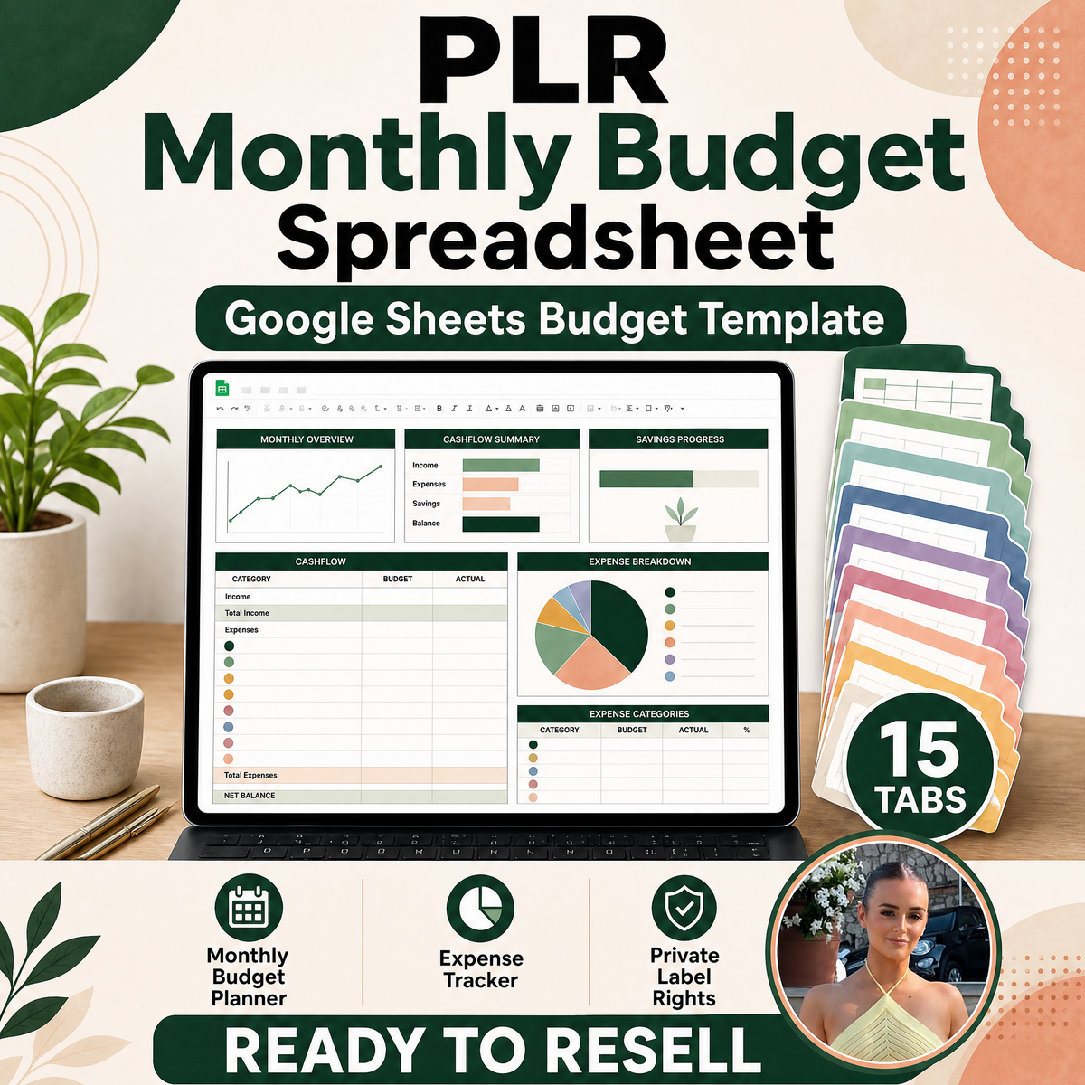 PLR Monthly Budget Spreadsheet